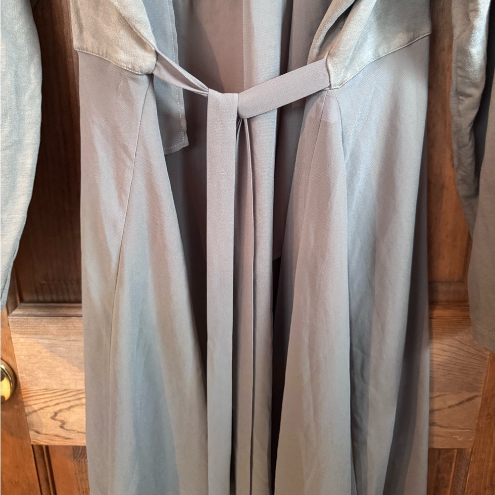 LOGO Lounge by Lori Goldstein Chiffon Cascade Cardigan with Tie Detail 3X - Picture 5 of 16